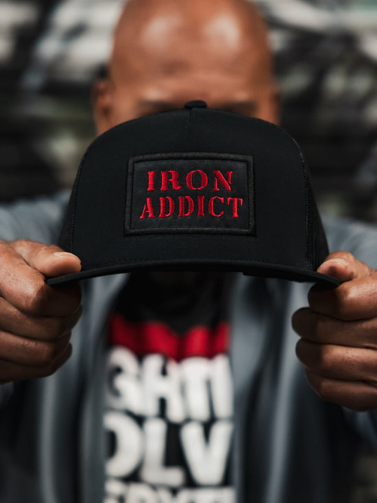 Iron Addict Hat (Black/Red)