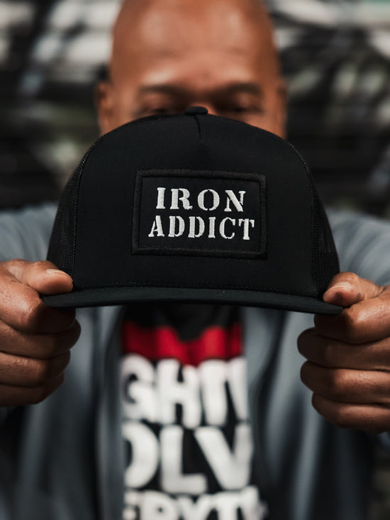 Iron Addict Hat (Black/White)