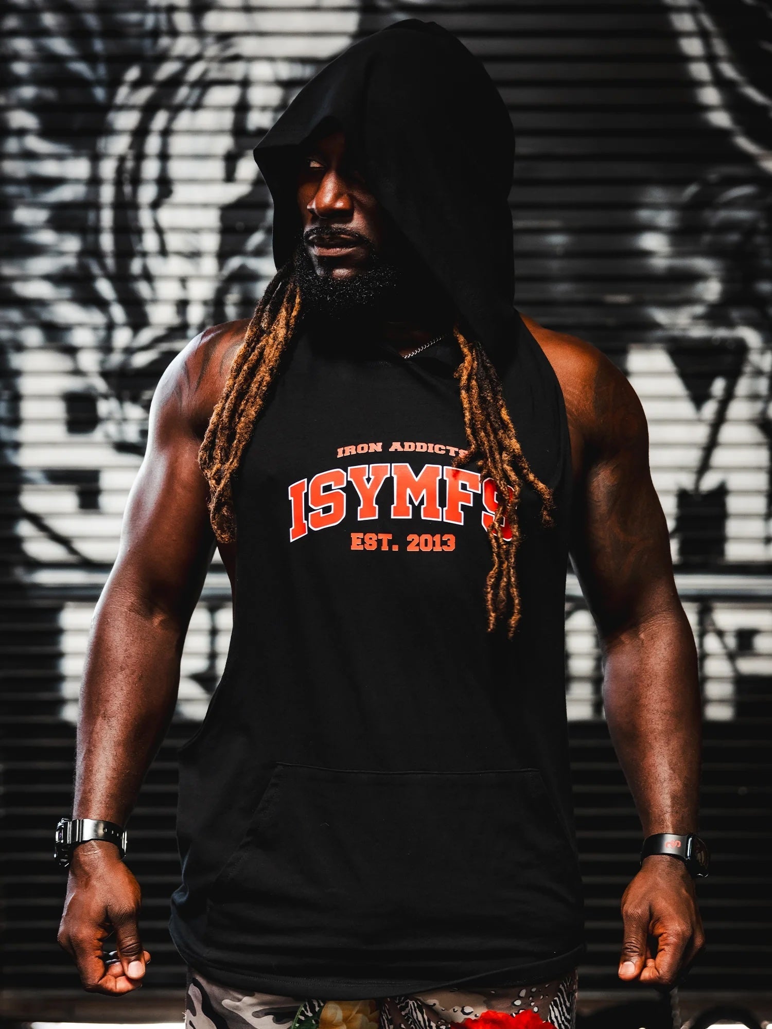 Sleeveless Hoodie Iron Addicts Brands CT Fletcher ISYMFS Gym Apparel Brands 