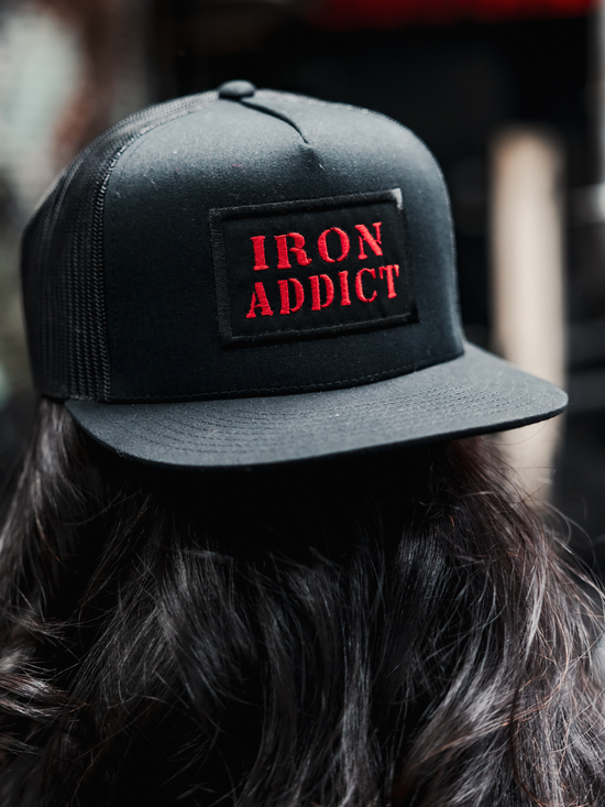 Iron Addict Hat (Black/Red)