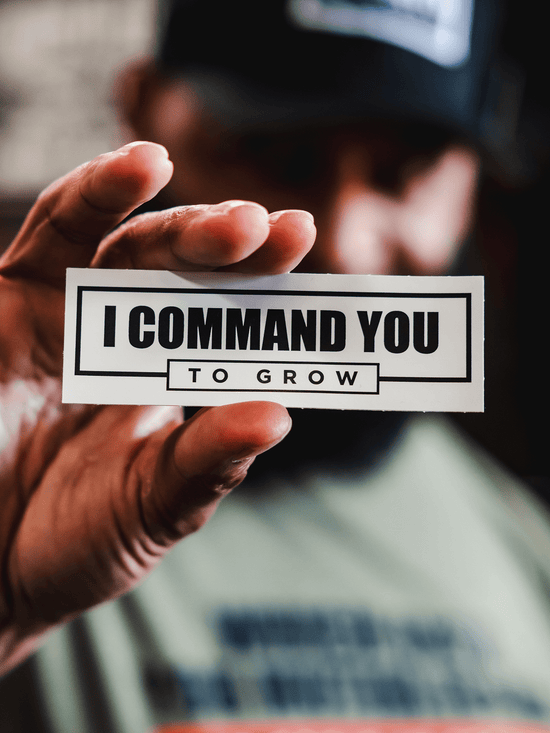 Iron Addicts I Command You To Grow 2.0 Sticker