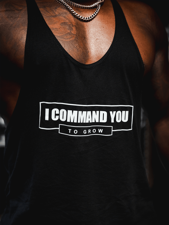 Iron Addicts "I Command You To Grow" Stringer Tank Top