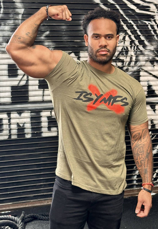 Iron Addicts New ISYMFS Graffiti Tee Shirt Military Green