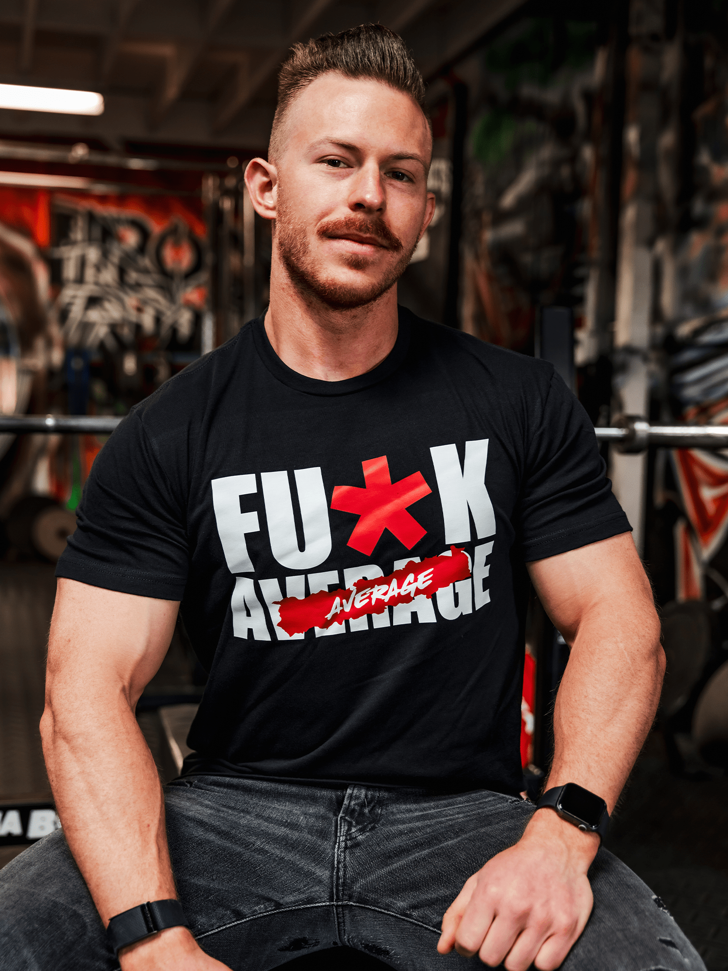 Mens Gym Clothes Iron Addicts Brands Fu*k Average Tee Shirt