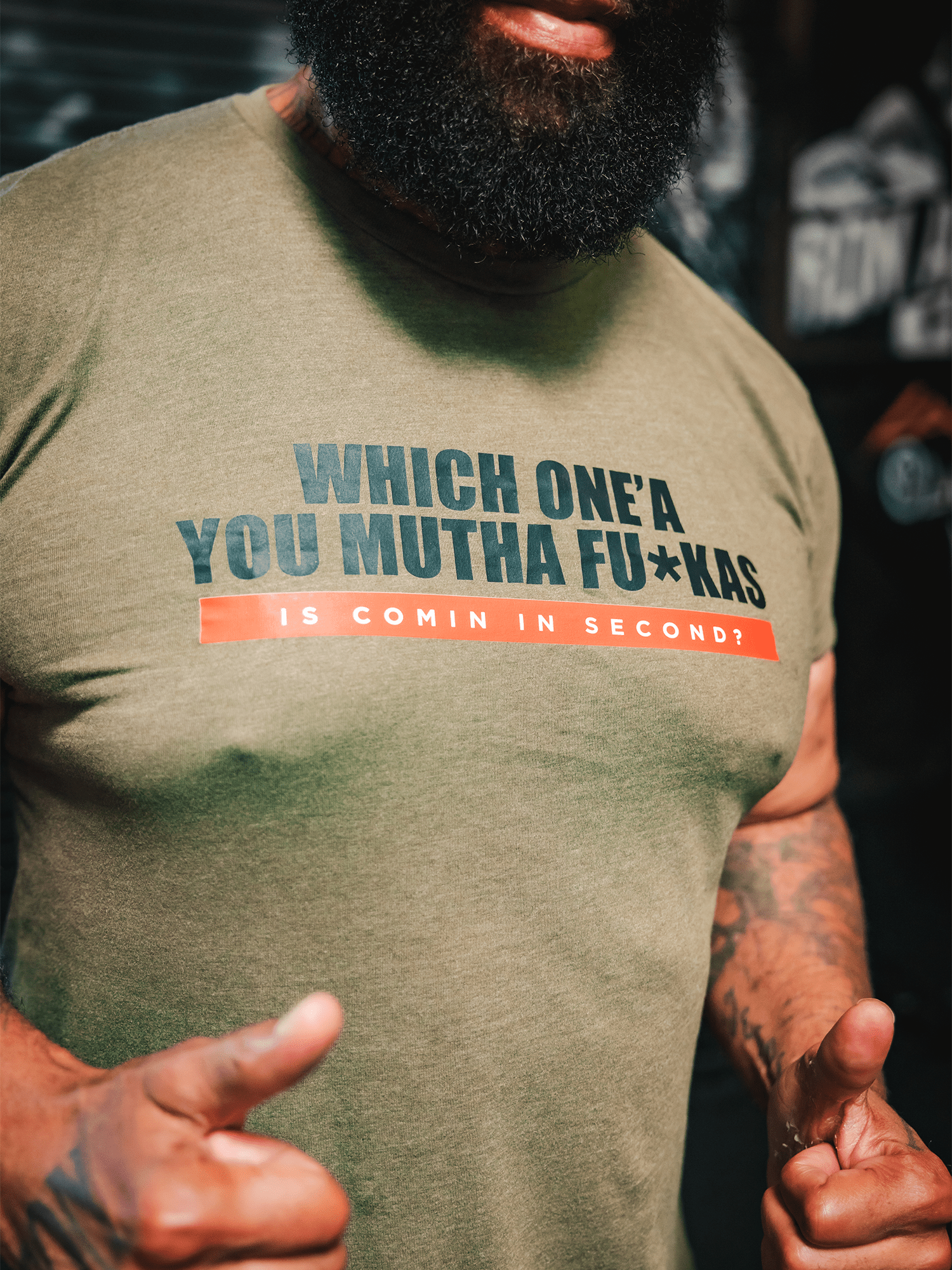 Gym Wear Iron Addicts Brand Military Green Tee Shirt