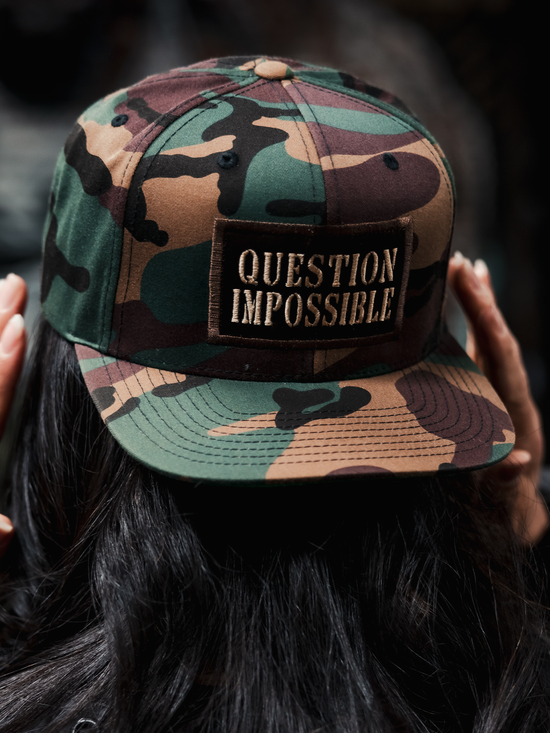 Question Impossible Hat (Green Camo / Brown)