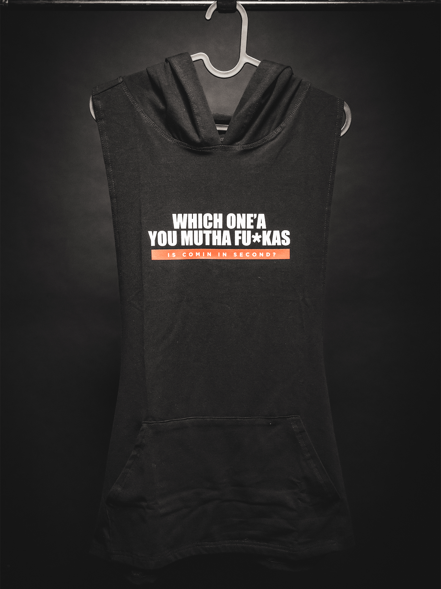 Sleeveless Hoodie Iron Addicts Brands "Which One'A Muthafu*kas Is Coming In Second?" Workout Clothes