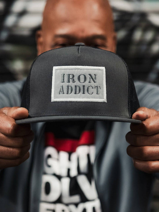 Snapback Hats Iron Addict Grey and Silver CT Fletcher