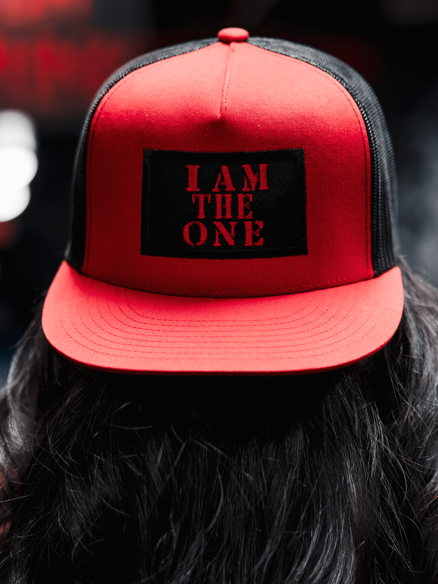 Snapback Hat I Am The One Red and Black Iron Addicts Brands CT Fletcher