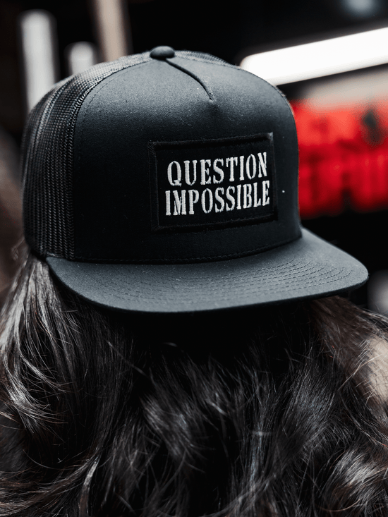 Snapback Hats Iron Addicts Brands Question Impossible Black and White